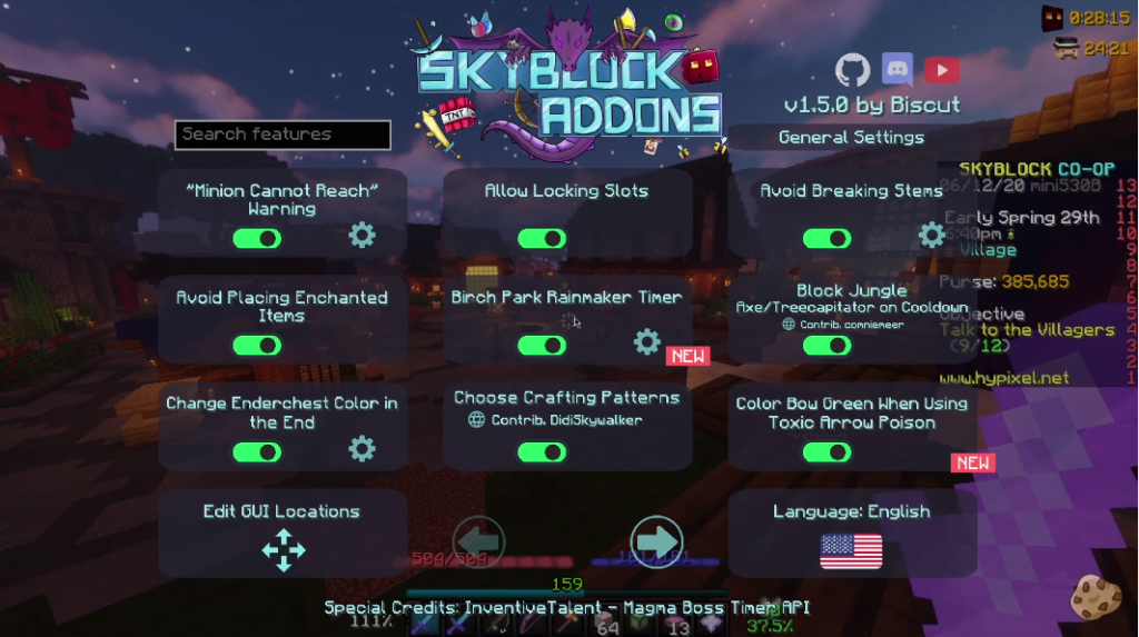 minecraft skyblock addons v1.5 download